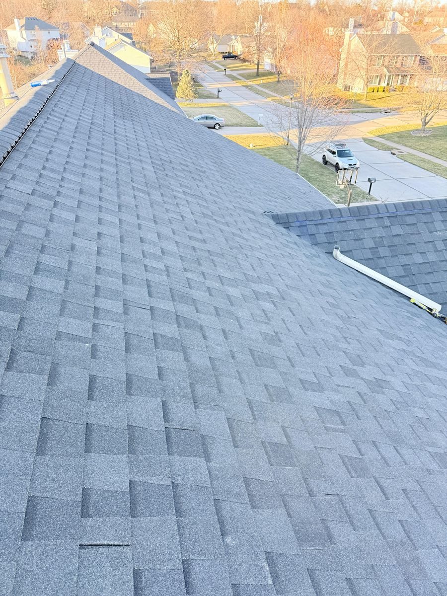 Full slope of new architectural shingles