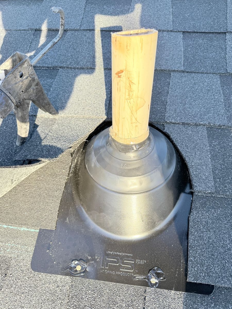 IPS pipe boot flashing installation