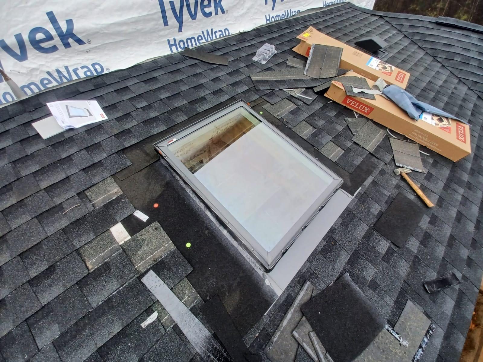 Finished VELUX skylight